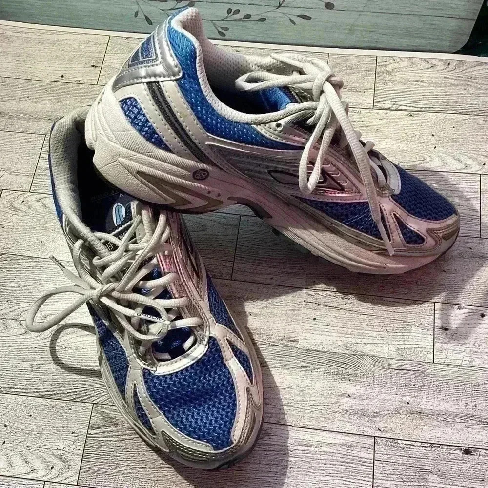 Brooks Womens Defyance Mogo Blue Running Shoes Sneakers Size 8.5